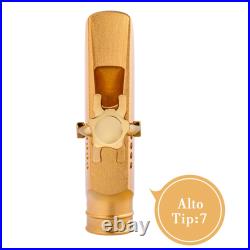 Gold Plated Alto Sax Saxophone Mouthpiece Metal for Playing The Jazz Music