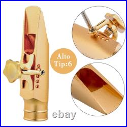 Gold Plated Alto Sax Saxophone Mouthpiece for Playing The Jazz Music Accessories