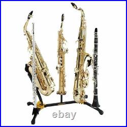 Hercules DS538B Duo Alto/Tenor SAX Stand with 2 Clarinet/Flute Pegs and 1 Sop