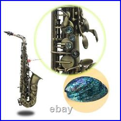 High Grade Antique Finish Bend Eb E-flat Alto Saxophone Sax + Case Gloves J6T4