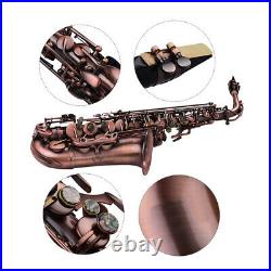 High Grade Red Bronze Bent Eb Alto Saxophone E-flat Sax with Carry Case Y8S3