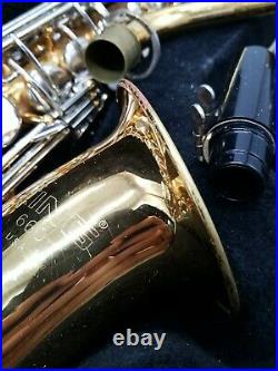 King 660 Alto Sax Saxophone Brass with Hard Case & Mouthpiece Vintage Student