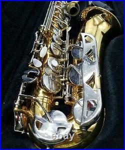 King 660 Alto Sax Saxophone Brass with Hard Case & Mouthpiece Vintage Student