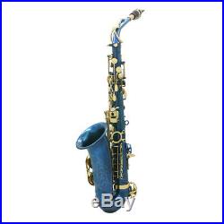 LADE Brass Eb E-Flat Alto Saxophone Sax Instrument with Case Gloves Cloth