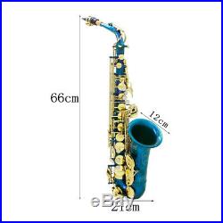 LADE Brass Eb E-Flat Alto Saxophone Sax Instrument with Case Gloves Cloth