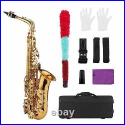 Muslady Alto Saxophone Brass Eb Sax Woodwind Instrument with Case Care Set N9R0