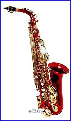 NEW RED ALTO SAXOPHONE SAX With5 YEARS WARRANTY