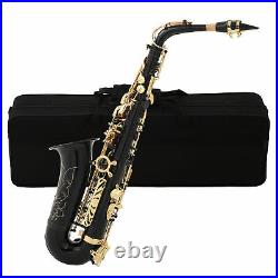 New Beginner Student Super Sound Paint Gold Eb Alto Saxophone Sax with Storage Bag