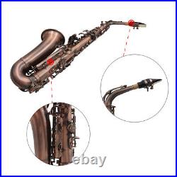 New Professional Red Bronze Bend Eb E-flat Alto Saxophone Sax with E1V2