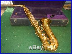 Original Lacquer The Martin Alto Saxophone SAX w'Case bundy mouthpiece france