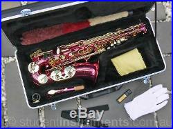 Pink Alto Sax Brand New STERLING Eb Saxophone Case and Accessories