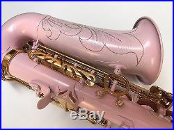 Pink Alto Sax STERLING Eb Saxophone Case and Accessories Unplayed