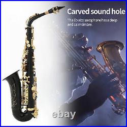 Professional Alto Eb Saxophone Sax Brass with Bag Mouth Hoop Orchestral Instrument