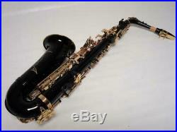 Professional Black Gold Alto Saxophone Sax Brand New