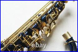 Professional Blue Gold Eb Alto Saxophone Sax With Case Low Bb to High F#