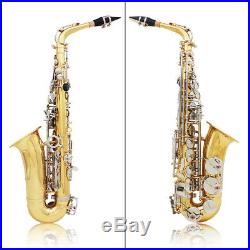 Professional Brass Alto Saxophone Eb E-Flat Sax with Padded Case Accessory S6J5