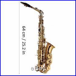 Professional Gold Alto Saxophone Sax For Adult and Children Gift
