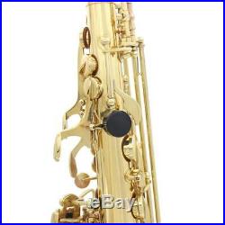 Professional Gold Plating Brass Eb Key Alto Saxophone Sax Set High F# Key