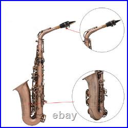 Professional Red Bronze Bend Eb E-Flat Alto Saxophone Sax Abalone Shell Key A1