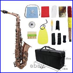 Professional Red Bronze Bend Eb E-flat Alto Saxophone Sax J8I1