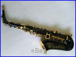 Professional SAS-R54 Alto Saxophone Eb Tune Gold Black Gold Black Sax With Case