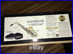 SAXOPHONE BORG ALTO LIKE NEWithW BOX MY KID ONLY USED IT FOR 3 WEEKS GREAT SAX