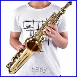 STANDARD GOLDEN BRASS Eb ALTO SAXOPHONE SAX With BOX, GLOVES, MOUTHPIECE, GREASE, WIPE