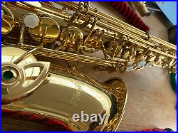 Sakkusu Alto Saxophone (Sax. Co. Uk) with accessories, books and DVDs
