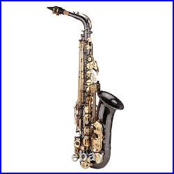 Saxophone E-flat Alto Saxophone Student Sax Gold Lacquer WithCarrying Case UK P6Q6