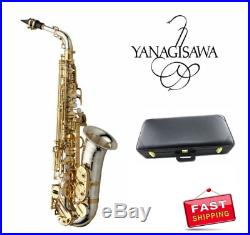 Saxophone YANAGISAWA A-WO37 Alto Nickel Plated Sax Gold Key Eb Tone Plus Case