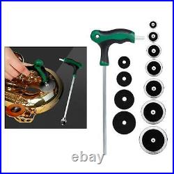Stainless Steel Alto Sax Repair Kit with Sax Inlays Sound Hole Pad Accs
