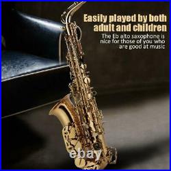UK Alto Eb Sax Saxophone Brass Golden Set with Storage Case Mouthpiece Grease