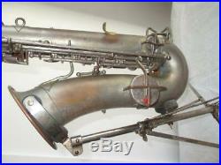 Vintage 1921 The Martin Silver Low Pitch Alto Saxophone Sax With Geib Case