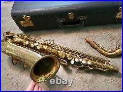 Vintage 1947 RARE Alto Sax Saxophone CONN LADY FACE 6M Rolled Tone Holes w Case