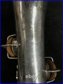 Vintage CG Conn New Wonder II'Chu Berry' Alto Sax in Silver Plate Serial 204180