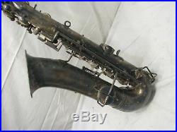 Vintage Frank Holton Saxophone Sax Elkhorn Wis Low Pitch C-Melody Alto Horn