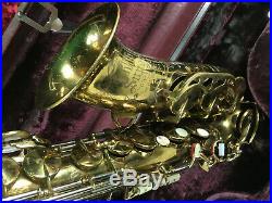 Vintage King Super 20 Full Pearls Solid Silver Neck Alto Sax Saxophone