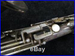 Vintage Original Silver Selmer Paris New Large Bore Alto Sax Serial # 10926