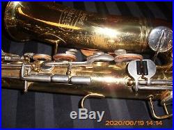 Vintage Selmer Bundy Alto Saxophone Sax Made in USA With Precieua Gig Bag