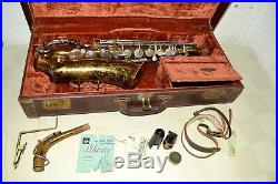 Vtg 1950s MARTIN Alto Saxophone THE INDIANA +Case +Hang Tag TYPE 1 SAX