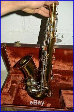 Vtg 1950s MARTIN Alto Saxophone THE INDIANA +Case +Hang Tag TYPE 1 SAX