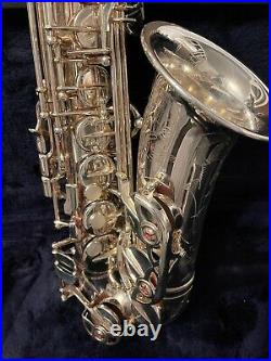 Wow! Yamaha Yas-875ex Custom Silver Alto Saxophone Sax With Nice Extras Look