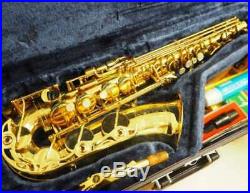 Yamaha YAS-62 Saxophone Alto Sax Gold Lacquered With Case Accessory F/S Japan